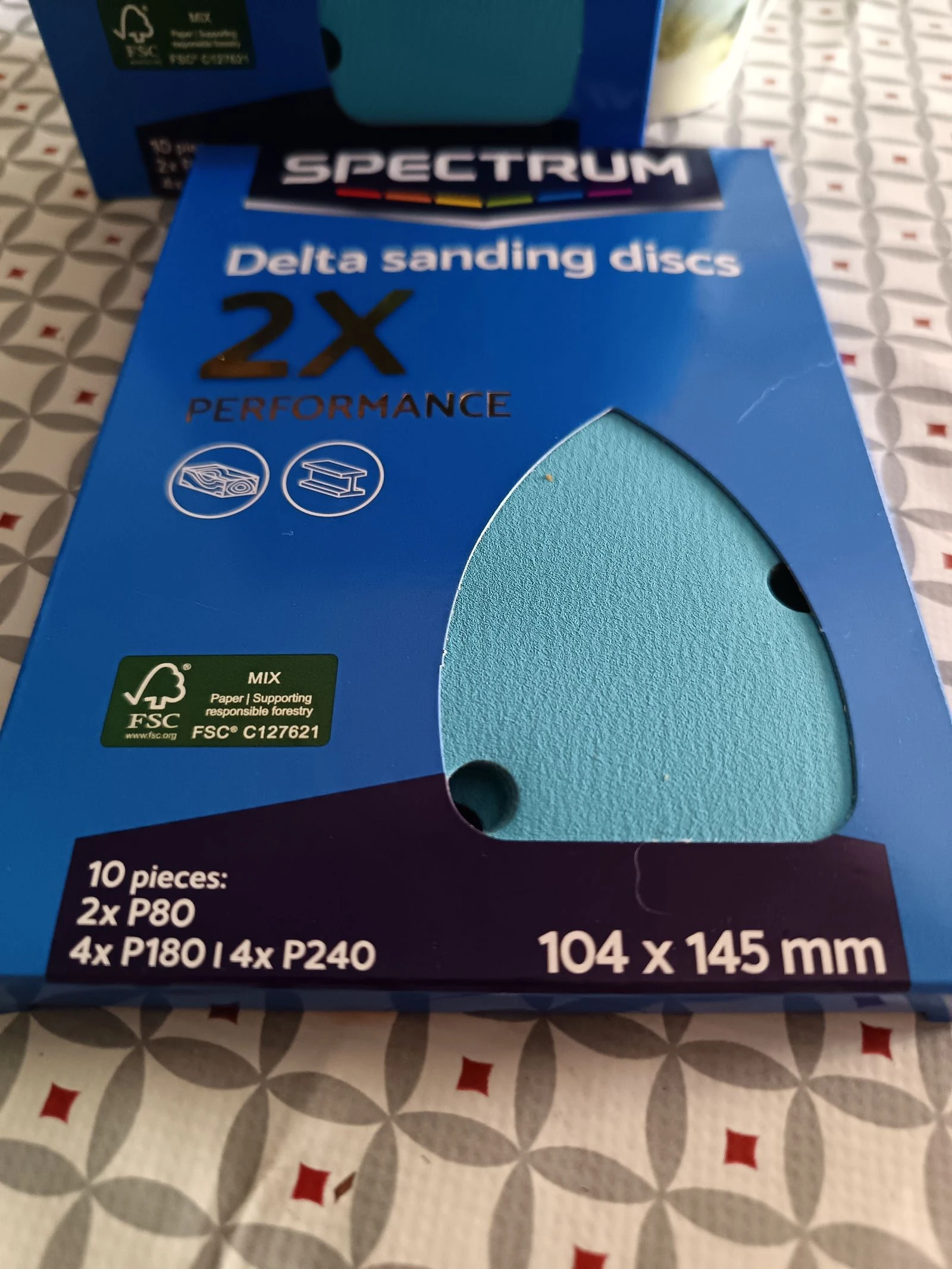 Lote de 2 pacotes de discos de lixamento Delta Spectrum 104 x 145 mm Novos – photo 2